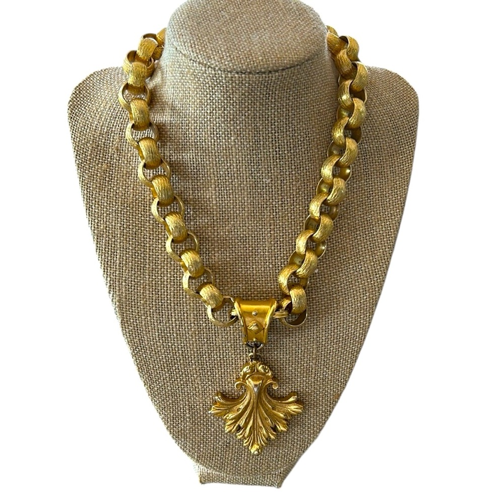 Vintage Catherine Prevost French Victorian heavy round link necklace